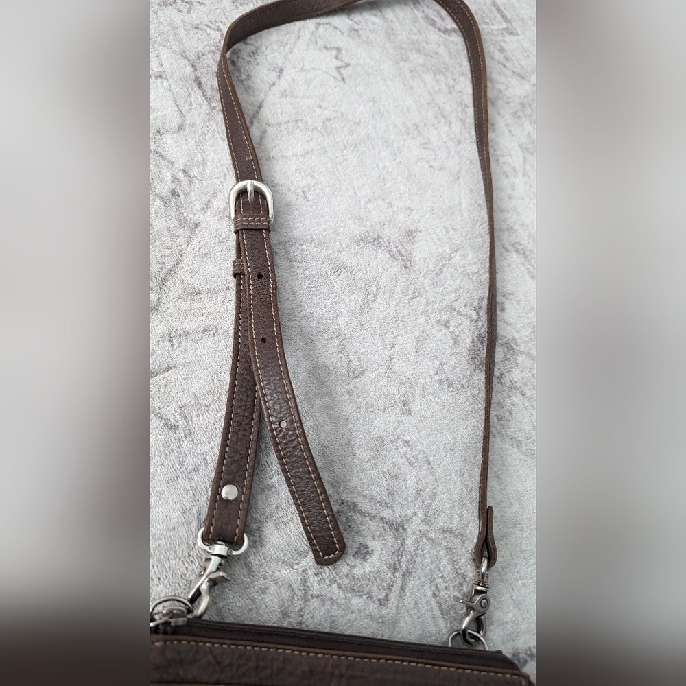 American West Genuine leather Western / Boho crossbody . - Picture 4 of 16